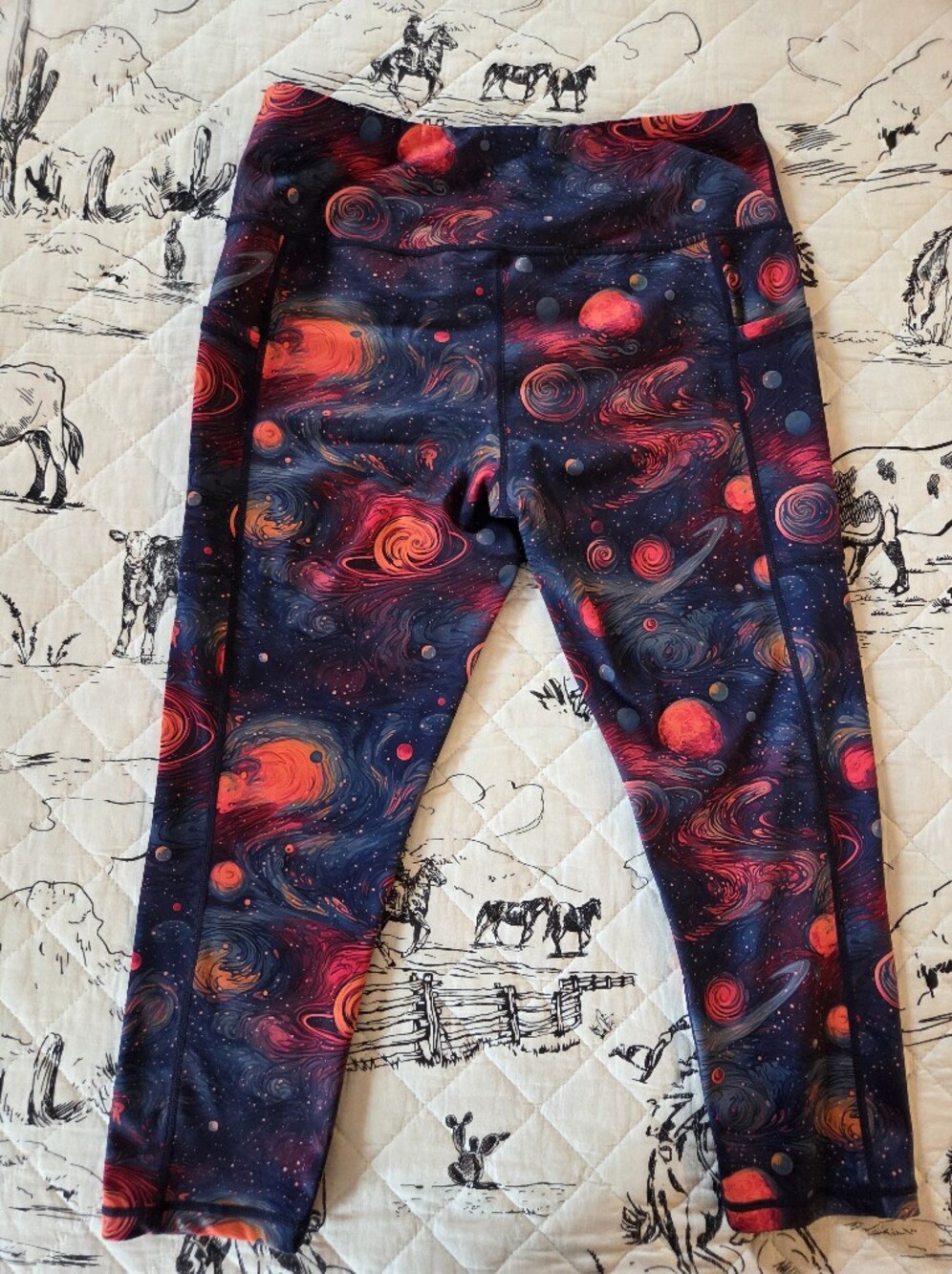 CVG Intergalactic Capris Womens Large - Navy & Orange